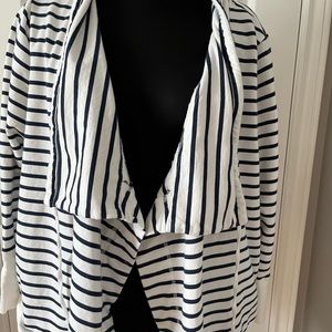 New lane Bryant navy white sweater jacket womens 18 20 W